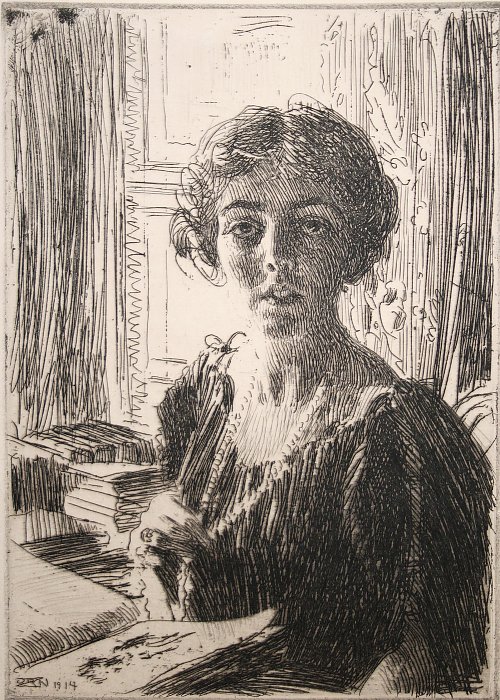 Anders Zorn Kronprinsessan Margareta  Wandbild